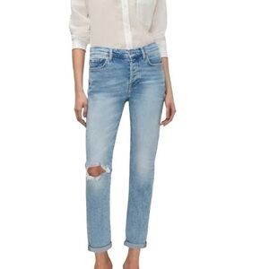 7 for All ManKind Luxe Vintage Josefina Boyfriend Distressed Jeans in Floral